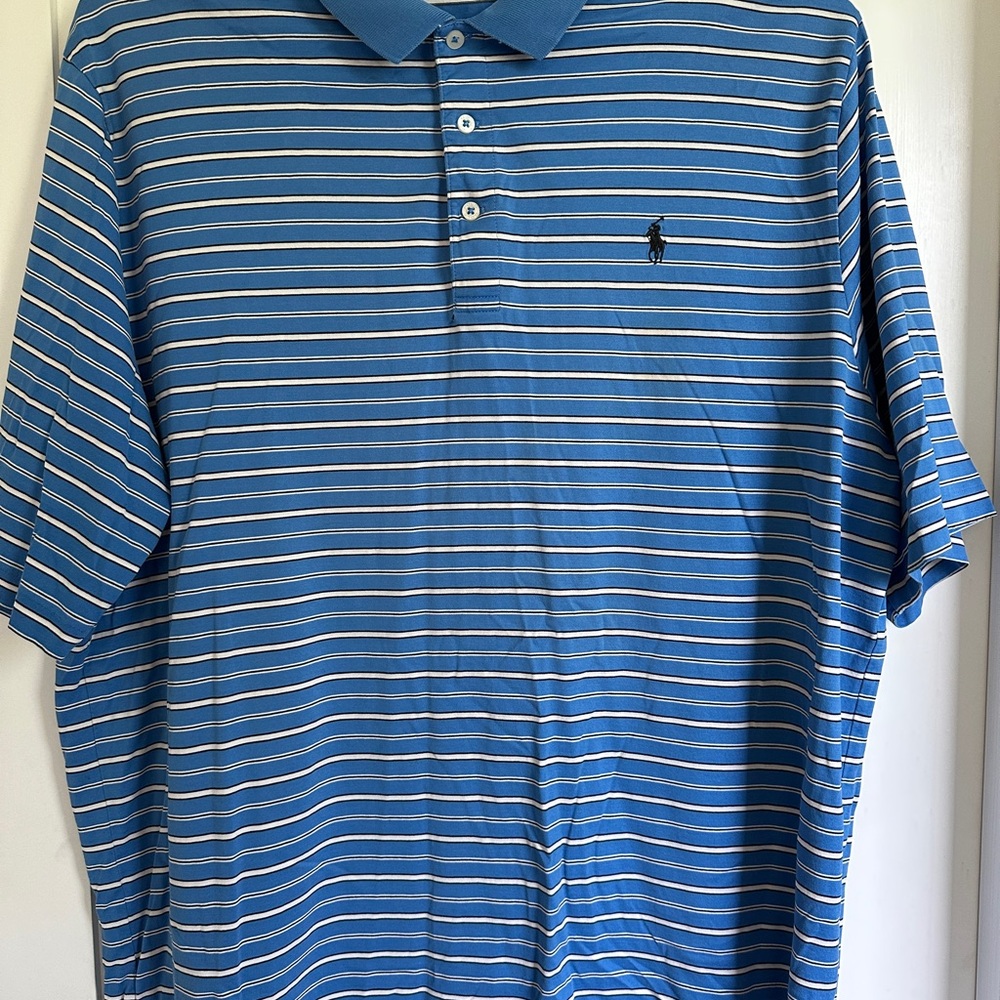 Polo by Ralph Lauren Blue and White Striped Polo Shirt